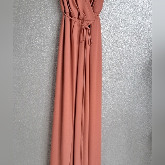 David's Bridal Sedona Flutter Sleeve Dress In Chianti Size 12 - Picture 4 of 12